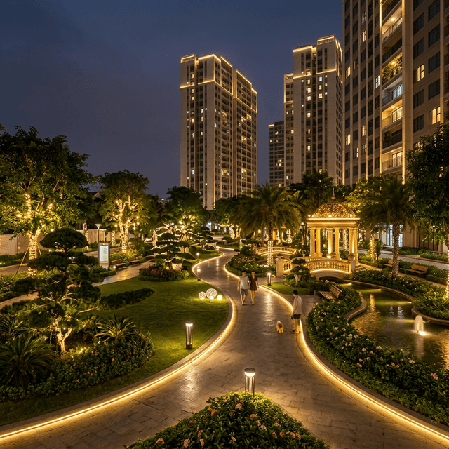 Chiếu sáng Cảnh quan Vinhomes Central Park